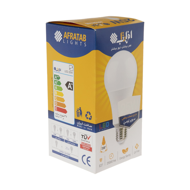 لامپ ال ای دی 25 وات افراتاب مدل AF-A95-25W پایه E27