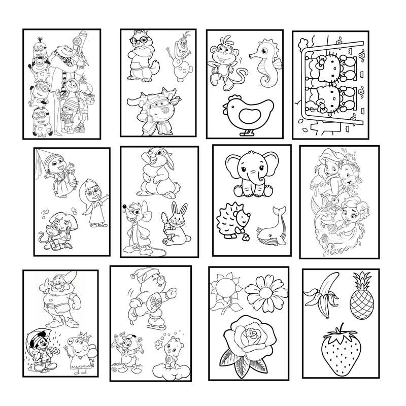 مقوا رنگ آمیزی مدل CHB131 سایز 21×15 سانتی متر مجموعه 12 عددی