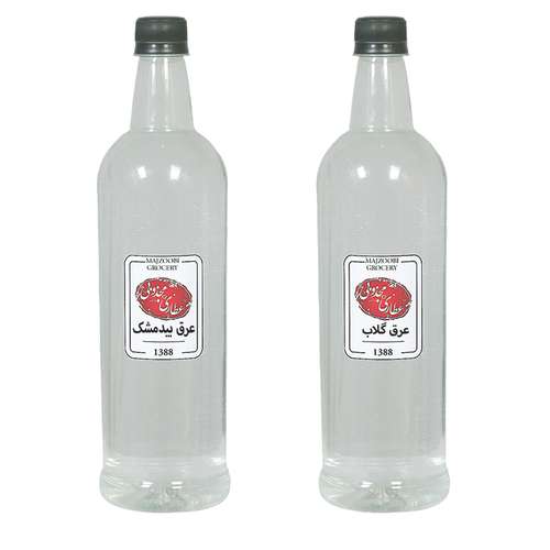 عرق گلاب و عرق بیدمشک عطاری مجذوبی - 1 لیتر بسته 2 عددی