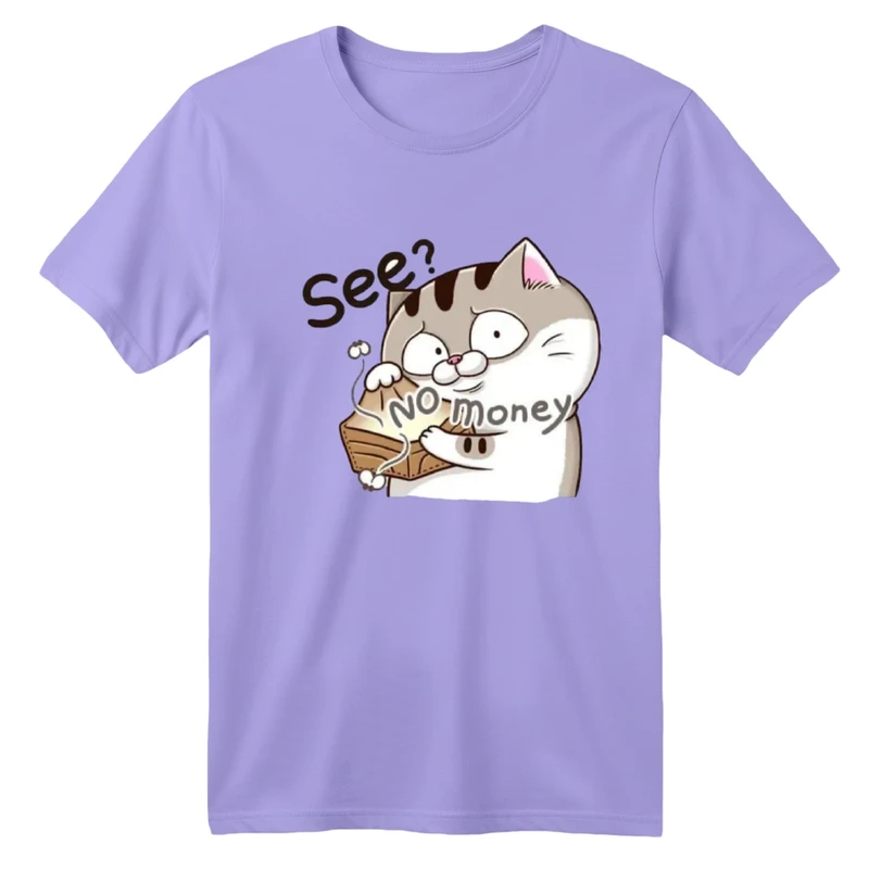 تی شرت آستین کوتاه بچگانه مدل گربه فقیر