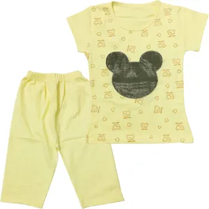 ست تی شرت و شلوارک دخترانه طرح Minnie Mouse مدل Poco کد 180