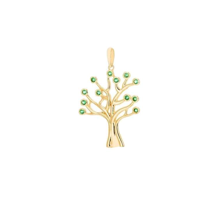 آویز گردنبند طلا 18 عیار زنانه قیراط طرح درخت کد GH2460