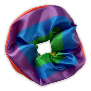 کش مو زنانه مدل اسکرانچی رنگین کمانی کد SGBT2