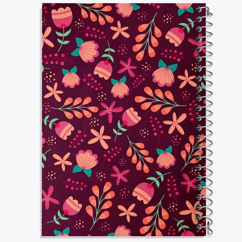 دفتر ژورنال نویسی 50 برگ خندالو مدل نقطه ای طرح گل گلی کد 29081