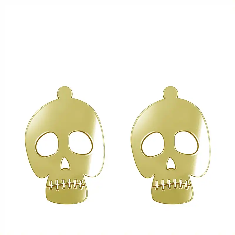 گوشواره طلا 18 عیار زنانه مدوپد مدل جمجمه کد GA1-15722