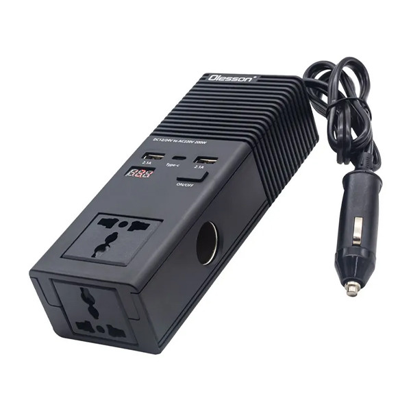 اینورتر برق کوچک خودرو اولسون مدل 12V-TO-220V-200W