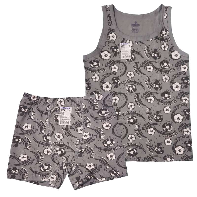 ست تاپ و شلوارک پسرانه بایکار مدل 2969O