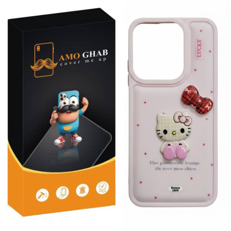 کاور عمو قاب مدل کیتی عروسکی مناسب برای گوشی موبایل شیائومی Rrdmi Note 13 Pro 4G / Note 14s / Poco M6 Pro