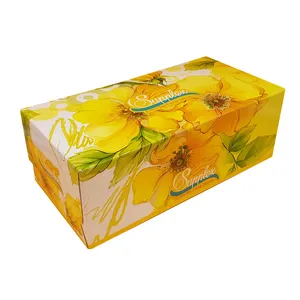 دستمال کاغذی 150 برگ ساپلکس طرح گل زرد کد K 100 