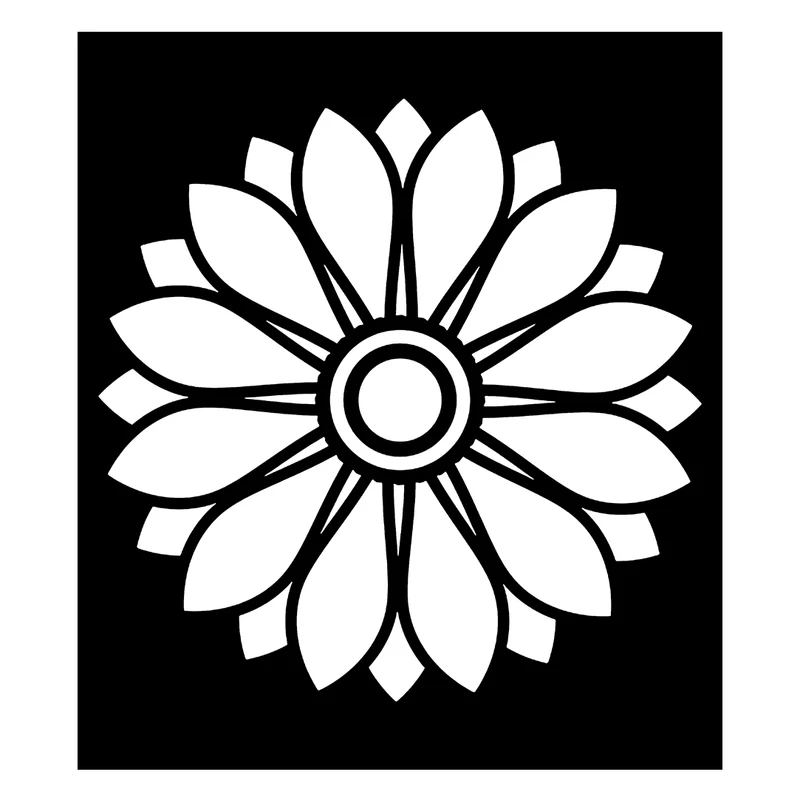  شابلون باتیس آرت طرح گل کد 50-292