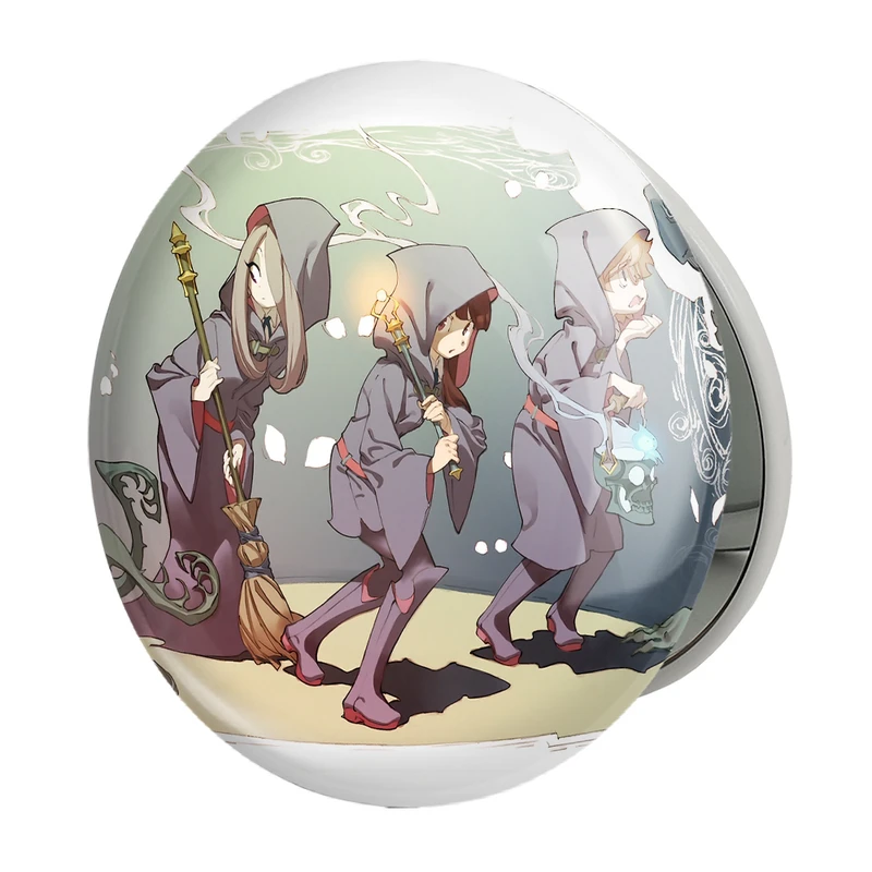 آینه جیبی خندالو طرح جانسون و اکو و سوسی انیمه جادوگران کوچک Little Witch Academia مدل تاشو کد 22882 