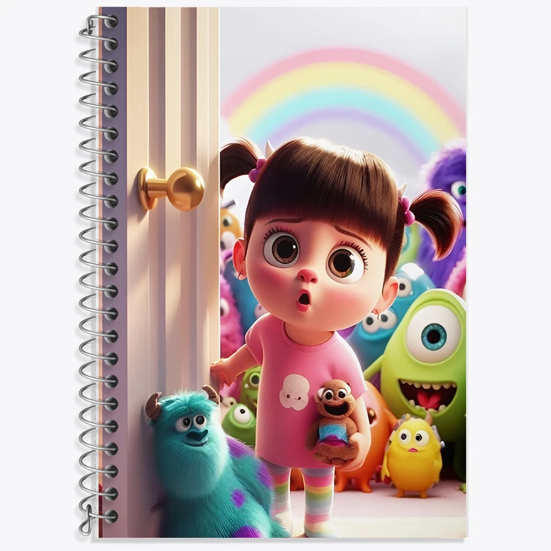 دفتر زبان 50 برگ خندالو مدل سه خط طرح کارخانه هیولاها کد F6805