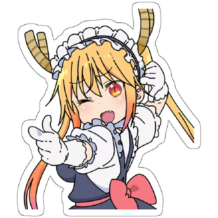 استیکر لپ تاپ مدل Maid Dragon- Tohru pointing pose