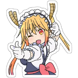 استیکر لپ تاپ مدل Maid Dragon- Tohru pointing pose