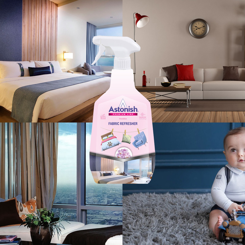 اسپری خوشبوکننده و تصفیه کننده هوا استونیش مدلParadise Fabric Refresher حجم 750 میلی لیتر