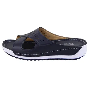 دمپایی زنانه شهرام طب مدل 1027 رنگ سرمه ای