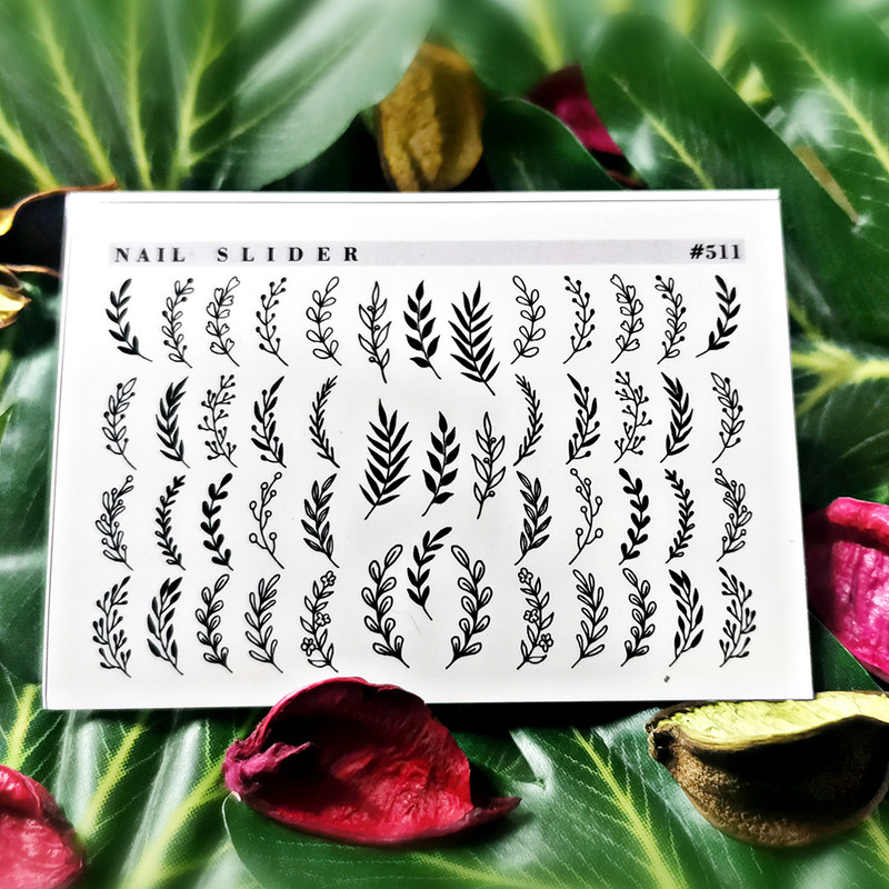 استیکر طراحی ناخن مدل خوشه گندم کد 511