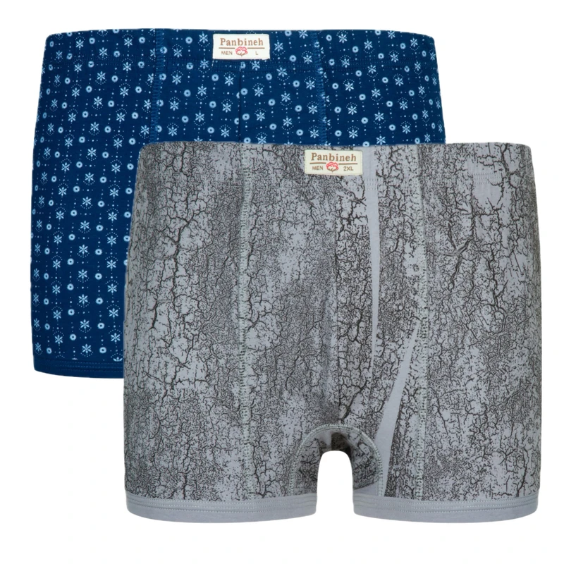 شورت نیم‌پا مردانه پنبینه مدل نخ پنبه بسته 2 عددی