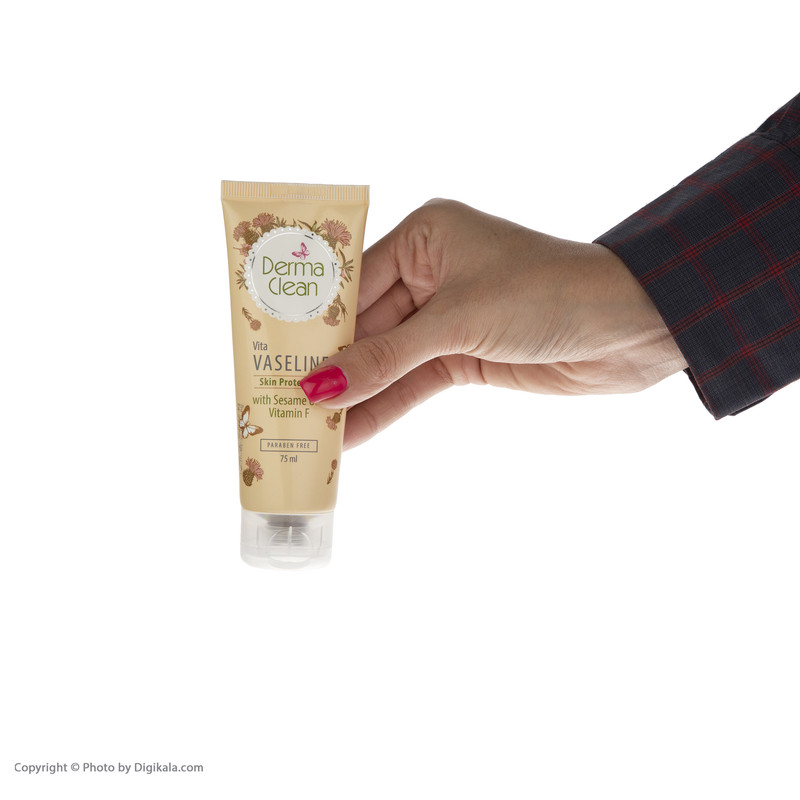 وازلین ویتامینه درماکلین محافظ پوست حاوی روغن کنجد حجم 75 میلی لیتر