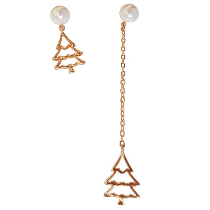 گوشواره دخترانه ژوپینگ مدل مرواریدی کاج xp2906