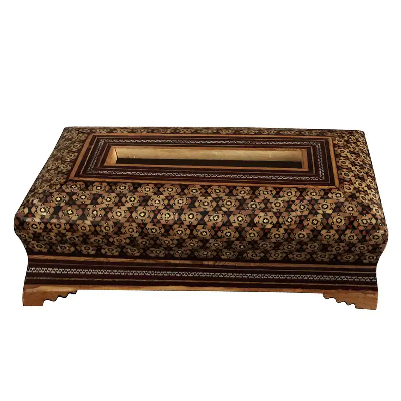 جعبه دستمال کاغذی خاتم کاری کد DR21