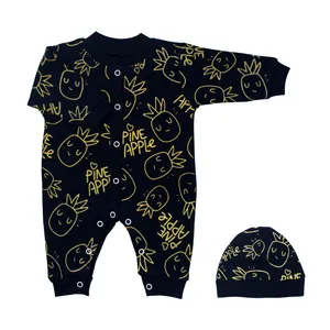 ست سرهمی و کلاه نوزادی مدل آناناس