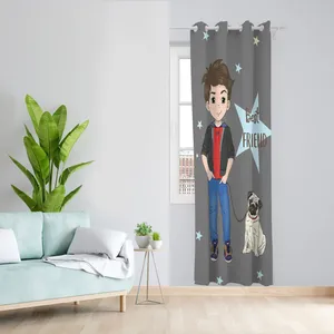 پرده مدل پسر مخمل پانچی کد 4797 سایز 140x280 سانتی متر