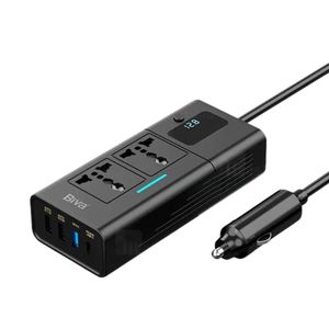 مبدل برق و اینورتر فندکی و چند راهی برق خودرو بیوا مدل NBQ-101 ظرفیت 200 وات