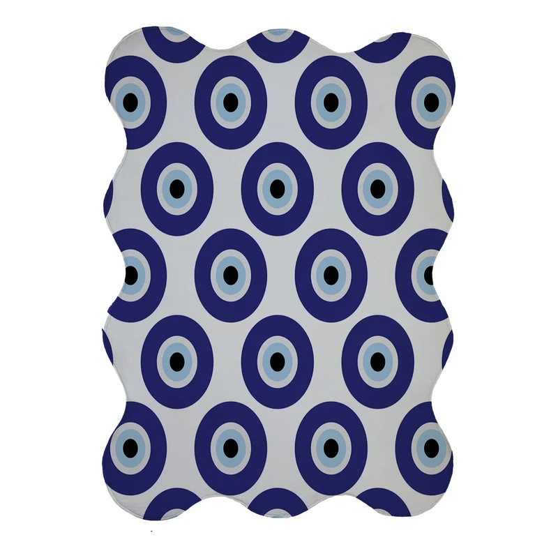 پادری مدل دالبر طرح چشم نظر کد 9062 سایز 80x110 سانتی متر 