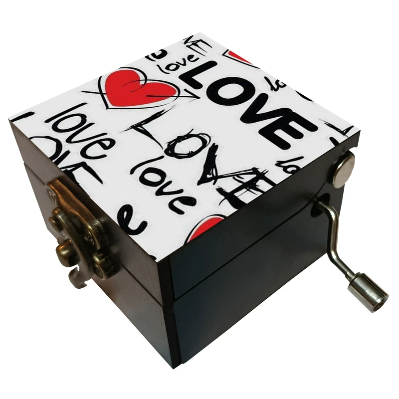 جعبه موزیکال مدل هندلی طرح عشق love قلب کد 2030