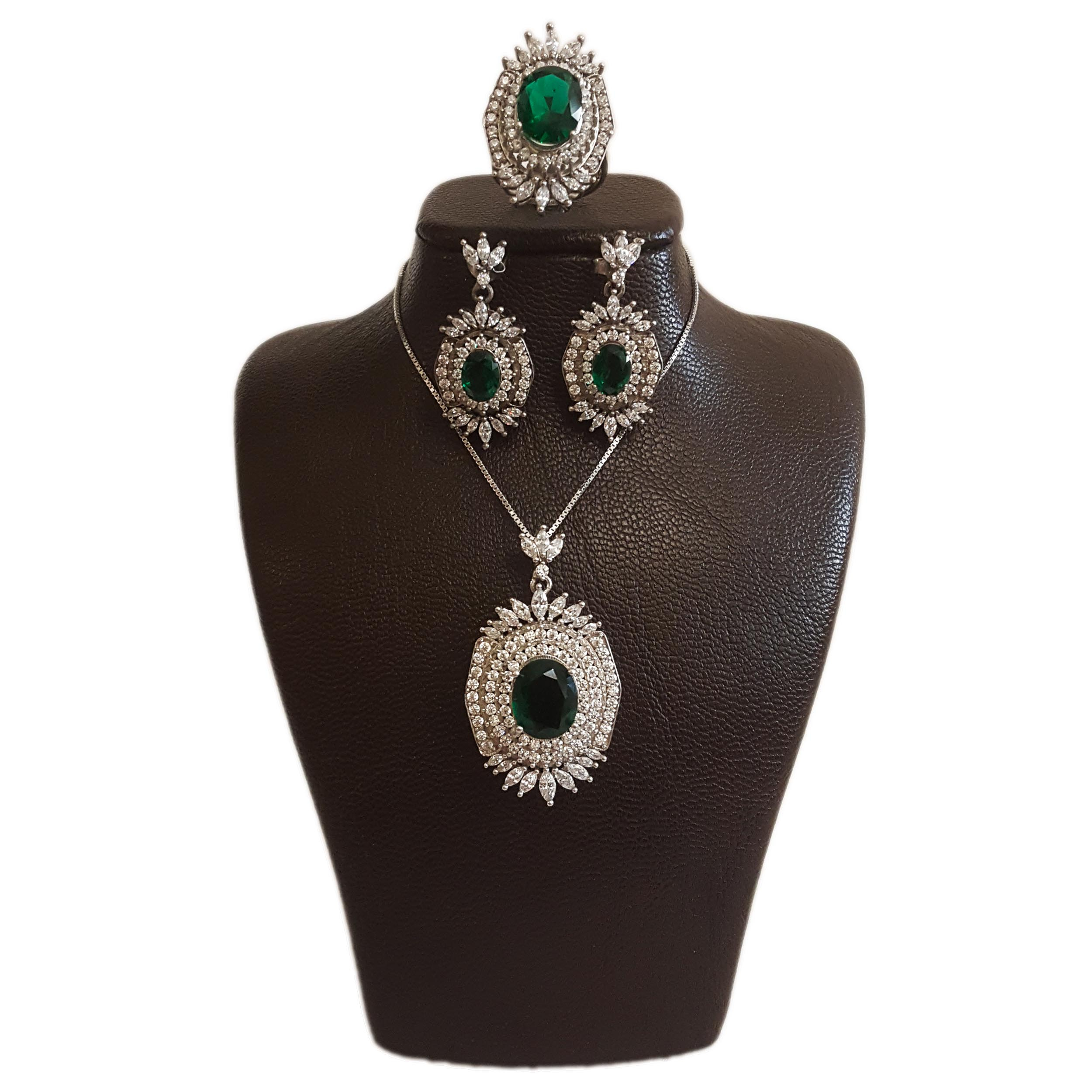 نیم ست نقره زنانه مدل AMT_N074