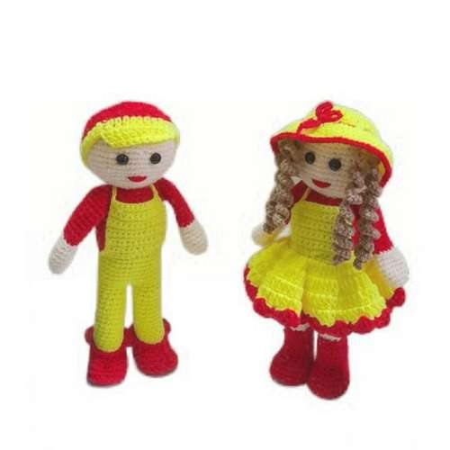 عروسک بافتنی کد 072 مجموعه 2 عددی