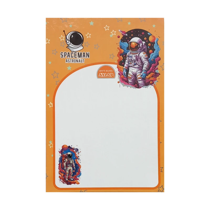 تخته وایت برد آیلار مدل آموزشی الفبا طرح فضانورد 1 سایز 30*20 سانتی متر