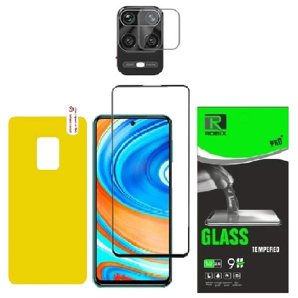 محافظ صفحه نمایش وپشت گوشی روبیکس مدلFL-Note9Sمناسب برای گوشی موبایل شیائومی NOTE 9S به همراه محافظ لنز دوربین
