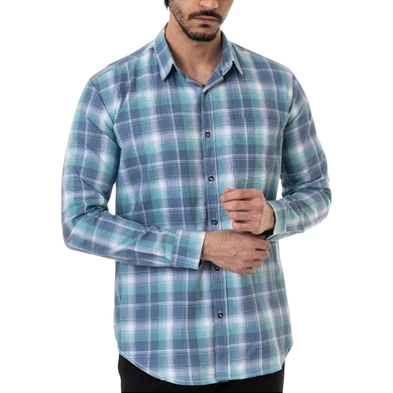 پیراهن آستین بلند یقه برگردان مردانه مدل MDSS-CH0894