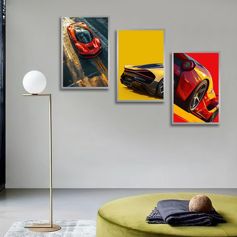 تابلو بکلیت طرح ماشین پورشه مدل SI-2751 مجموعه 3 عددی