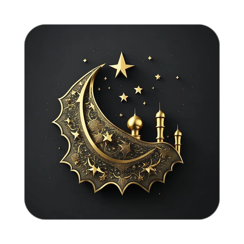 زیر لیوانی کاکتی طرح ماه و ستاره مدل mp52732