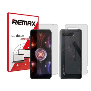 Remax Resistant model transparent screen protector suitable for Asus ROG Phone 5s Pro mobile phone along with the back protector