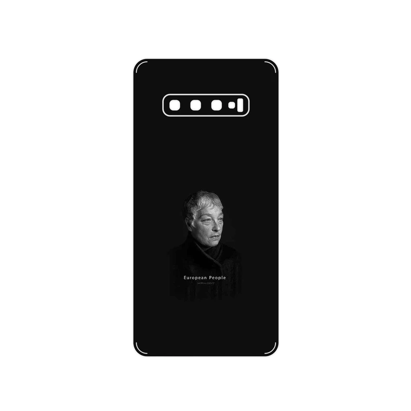 برچسب پوششی ماهوت مدل Portrait of a European Woman مناسب برای گوشی موبایل سامسونگ Galaxy S10 Plus