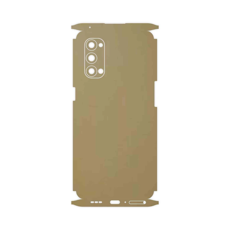 برچسب پوششی ماهوت مدل Matte-Gold-FullSkin مناسب برای گوشی موبایل اپو Reno4 Pro 5G