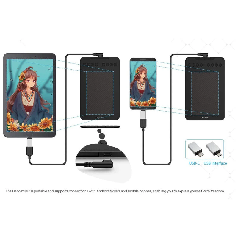 عکس شماره 5 : تبلت گرافیکی ایکس پی-پن مدل deco mini7 wireless