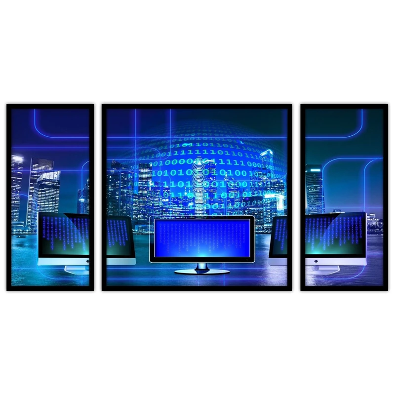 تابلو بکلیت طرح کامپیوتر و فناوری مدل B-bu3468 مجموعه 3 عددی