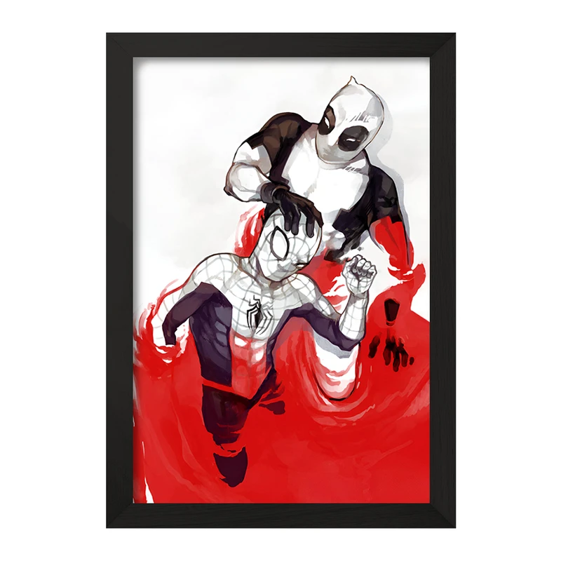 تابلو خندالو مدل ددپول و مرد عنکبوتی کد F9322