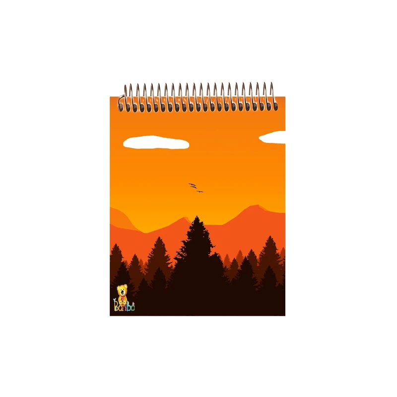 دفتر نقاشی 50 برگ بانیبو مدل  جنگل کاج کد 249