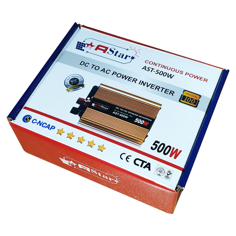 مبدل برق خودرو ای استار مدل AST-500W 12V-TO-220V