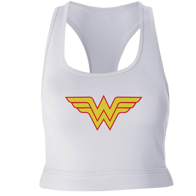 نیم تنه ورزشی زنانه مدل Wonder Woman کد SH091 رنگ سفید