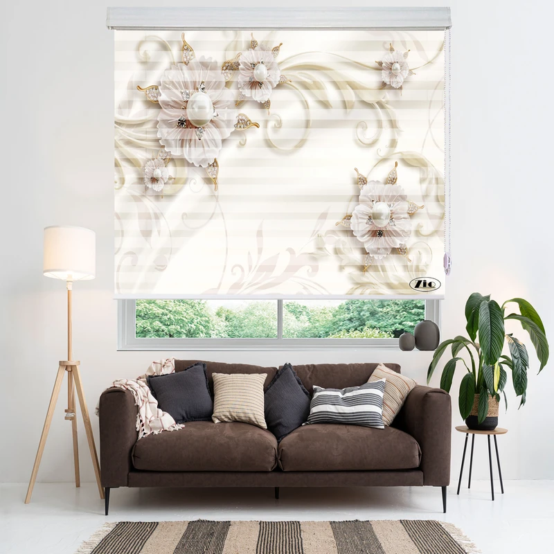 پرده زبرا زیو مدل 3D-1220 سایز 200x280 سانتی متر