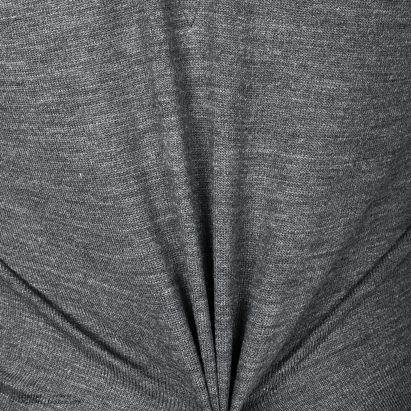 ژاکت مردانه تریکو پاییزان مدل PJ701 ملانژ رنگ طوسی