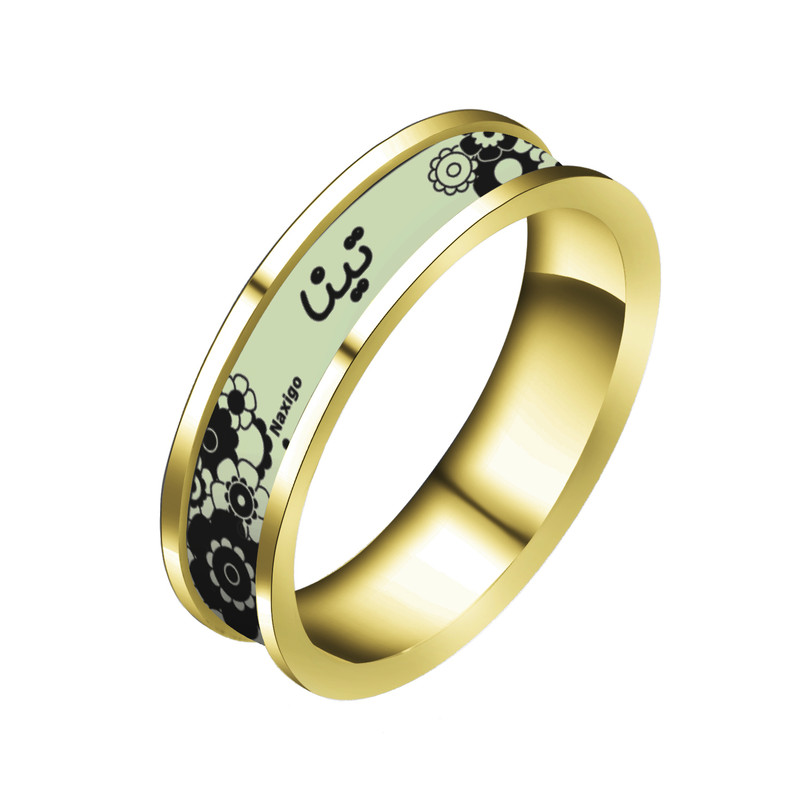 انگشتر ناکسیگو مدل شب تاب طرح تینا کد RT15093