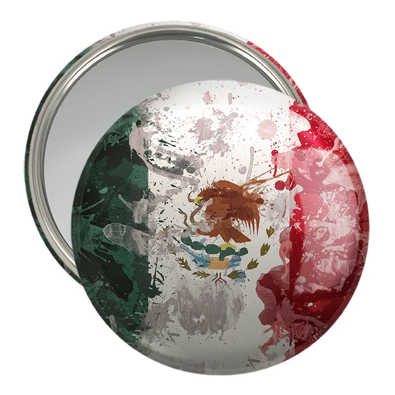 آینه جیبی خندالو مدل پرچم مکزیک  کد 20480